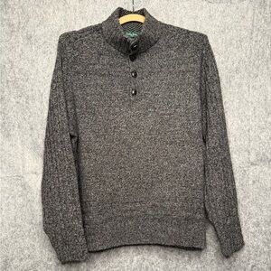Bobby‎ Jones Charcoal Pullover Cashmere/Wool Blend Henley Sweater- Sz S
